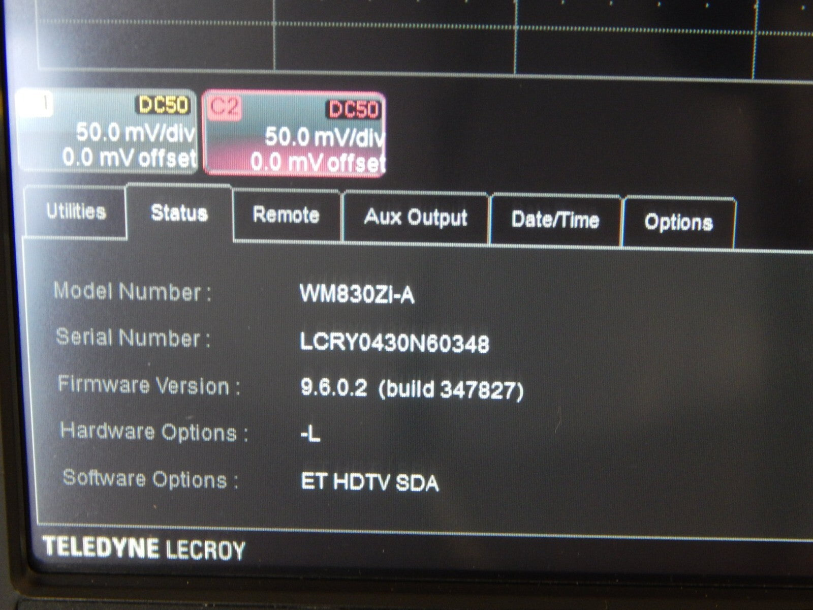 LeCroy SDA830Zi-A oscilloscope w/NIST cal 4/22/2025, WIN 10 standard accessories LeCroy SDA830Zi-A oscilloscope w/NIST cal 4/22/2025, WIN 10 standard accessories